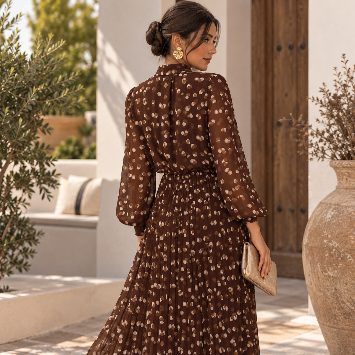 Vestido Miriam Marrón