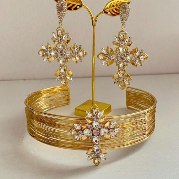 Pendientes &Choker Zoria Cristal