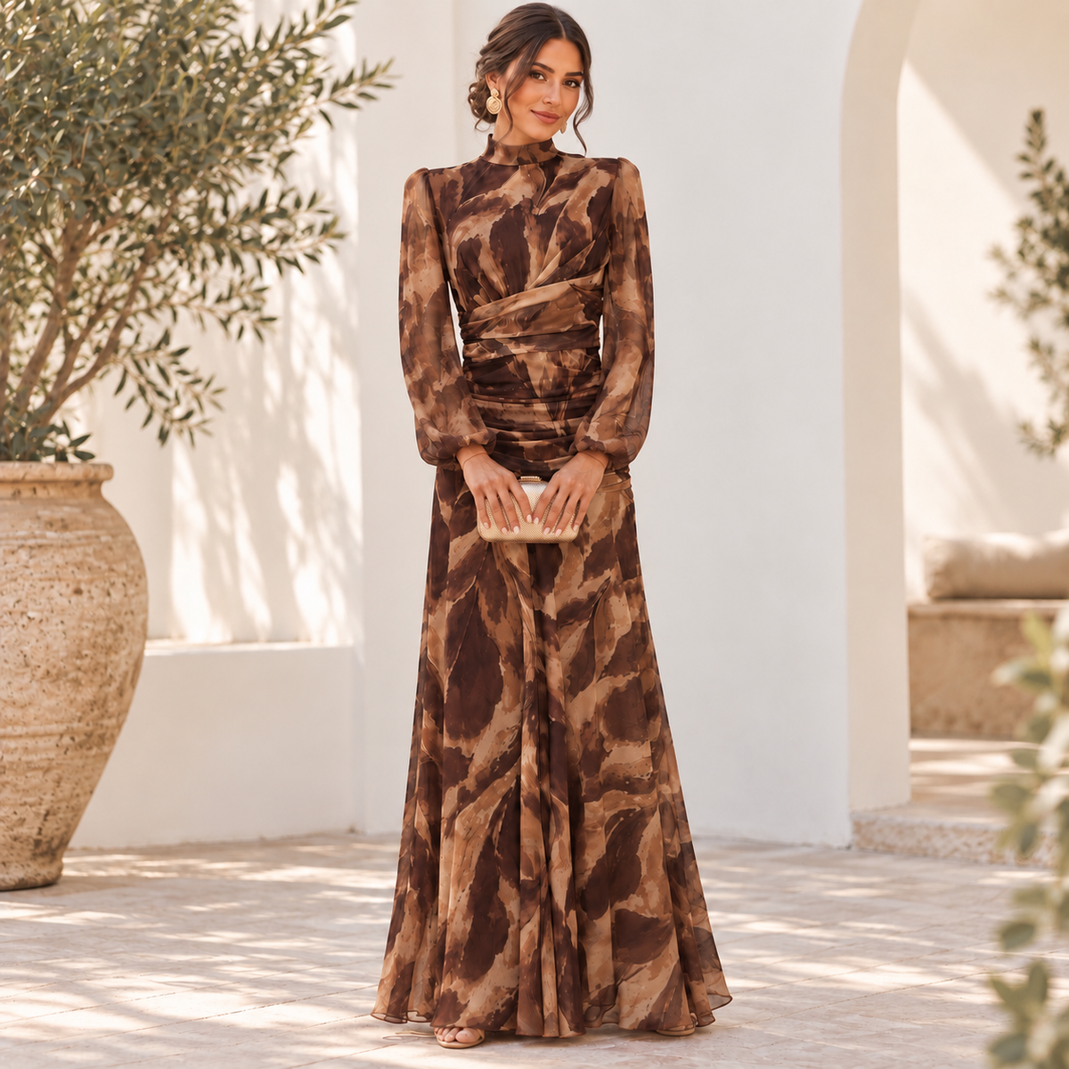 Vestido Paulina Marrón