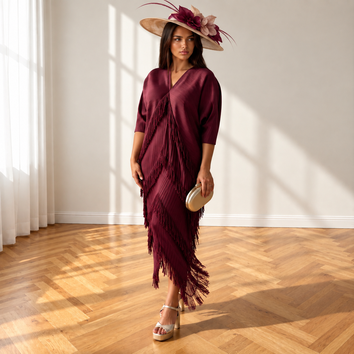 Vestido Etenia Burdeos