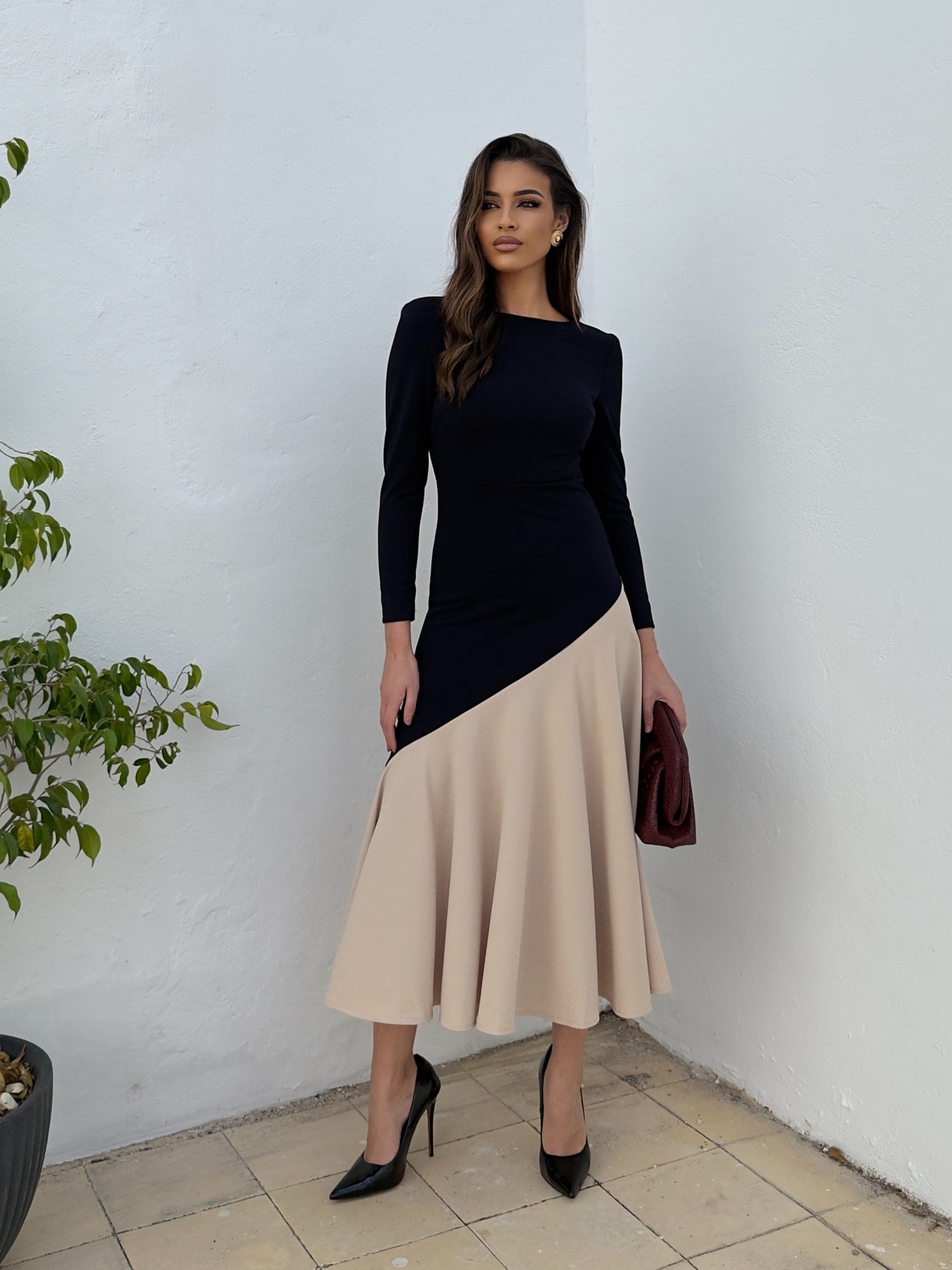 Vestido Clarisa Marino / Beige