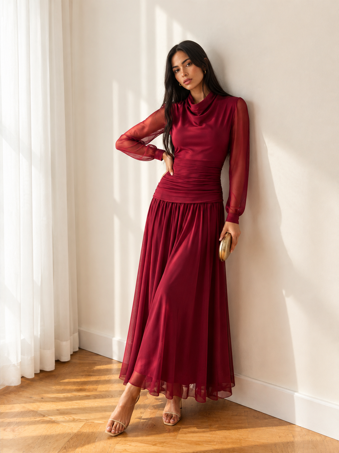 Vestido Stella Burdeos