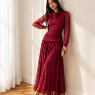 Vestido Stella Burdeos