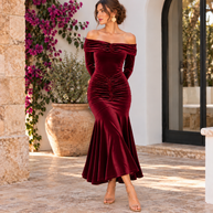 Vestido Almudena Burdeos