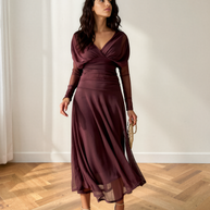 Vestido Talia marrón chocolate