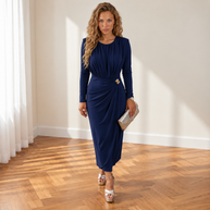 Vestido Lourdes Azul Marino