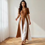Vestido Curve camel