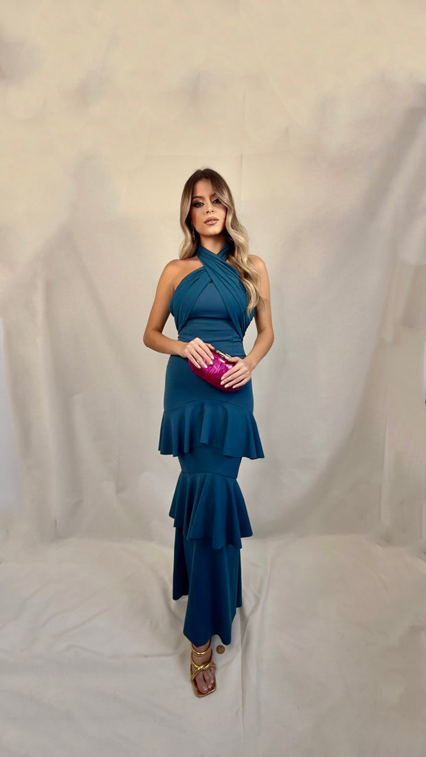 Vestido Cayetana Petroleo