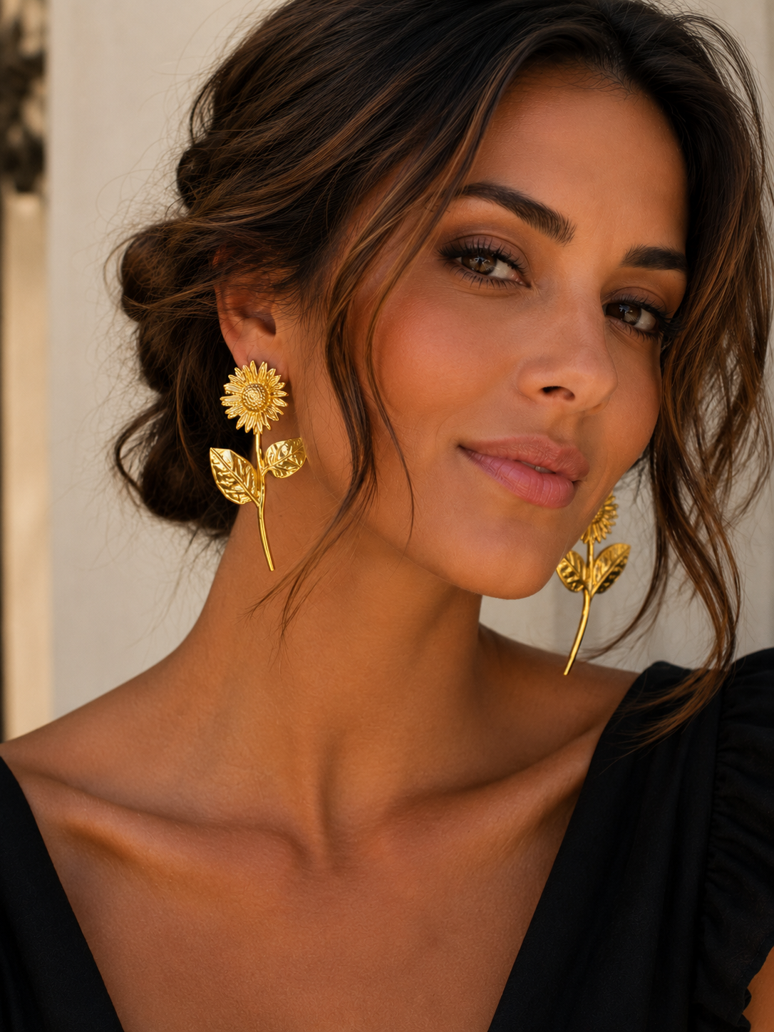Pendientes Girasol