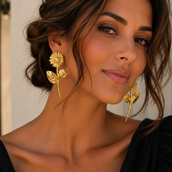 Pendientes Girasol