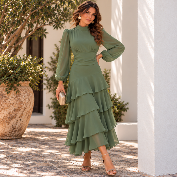 Vestido Ornella Verde Salvia