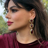 Pendientes Sofía Burdeos