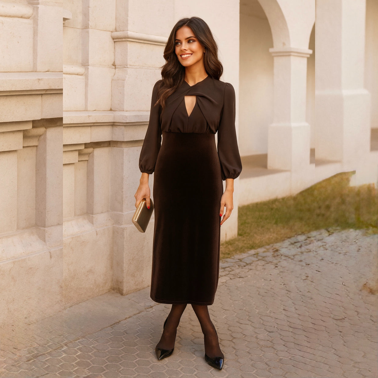 Vestido Layla marrón