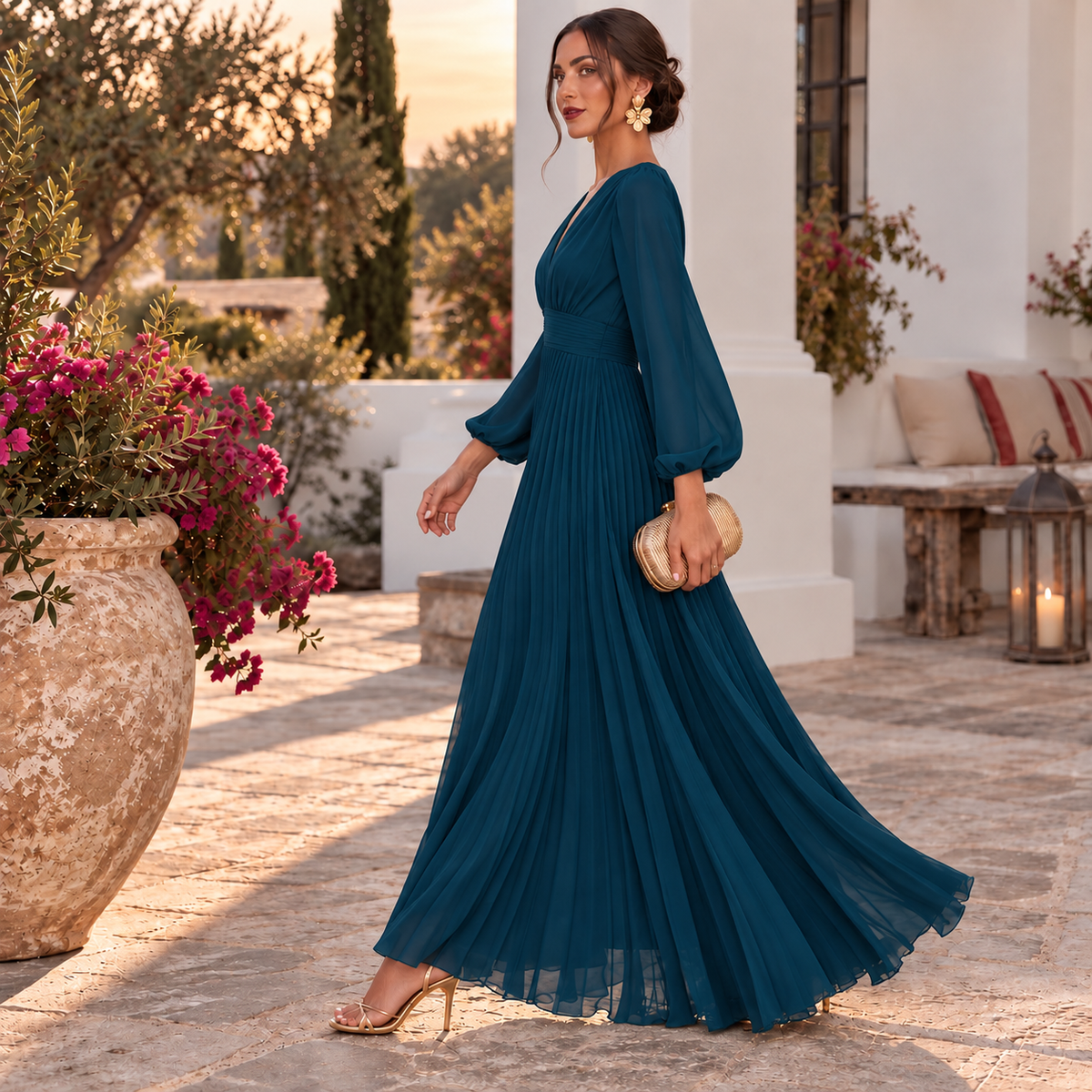 Vestido Valeria petróleo