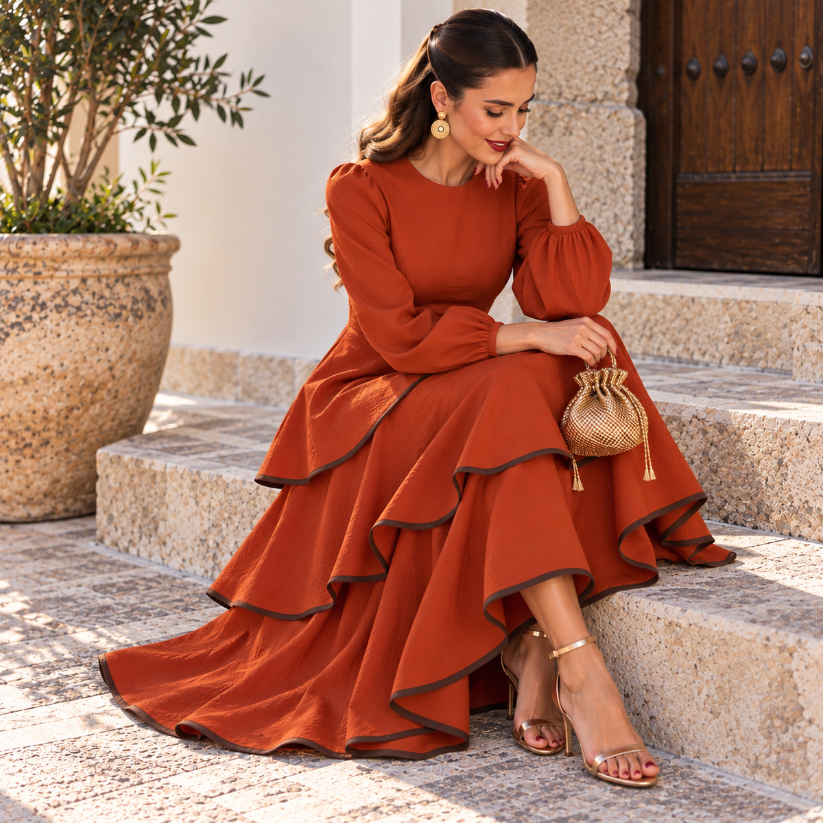 Vestido Luna Teja