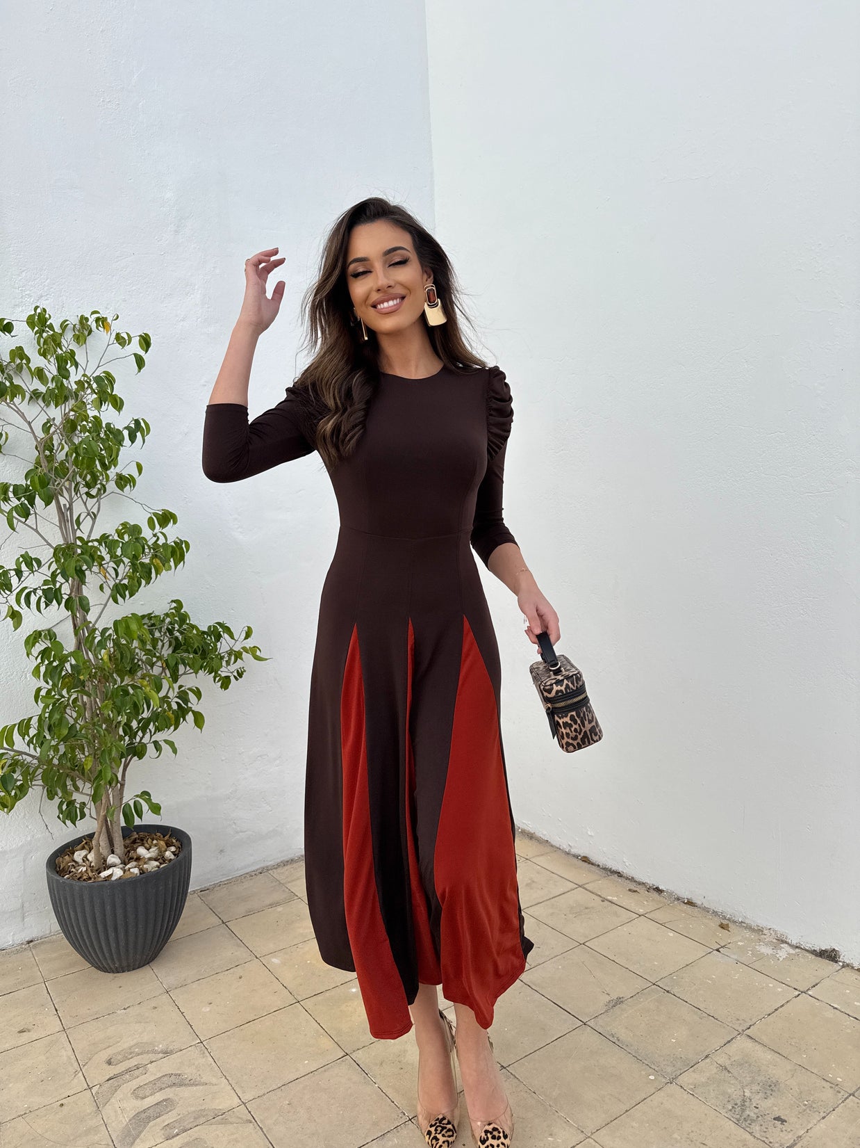 Vestido Tita Marrón