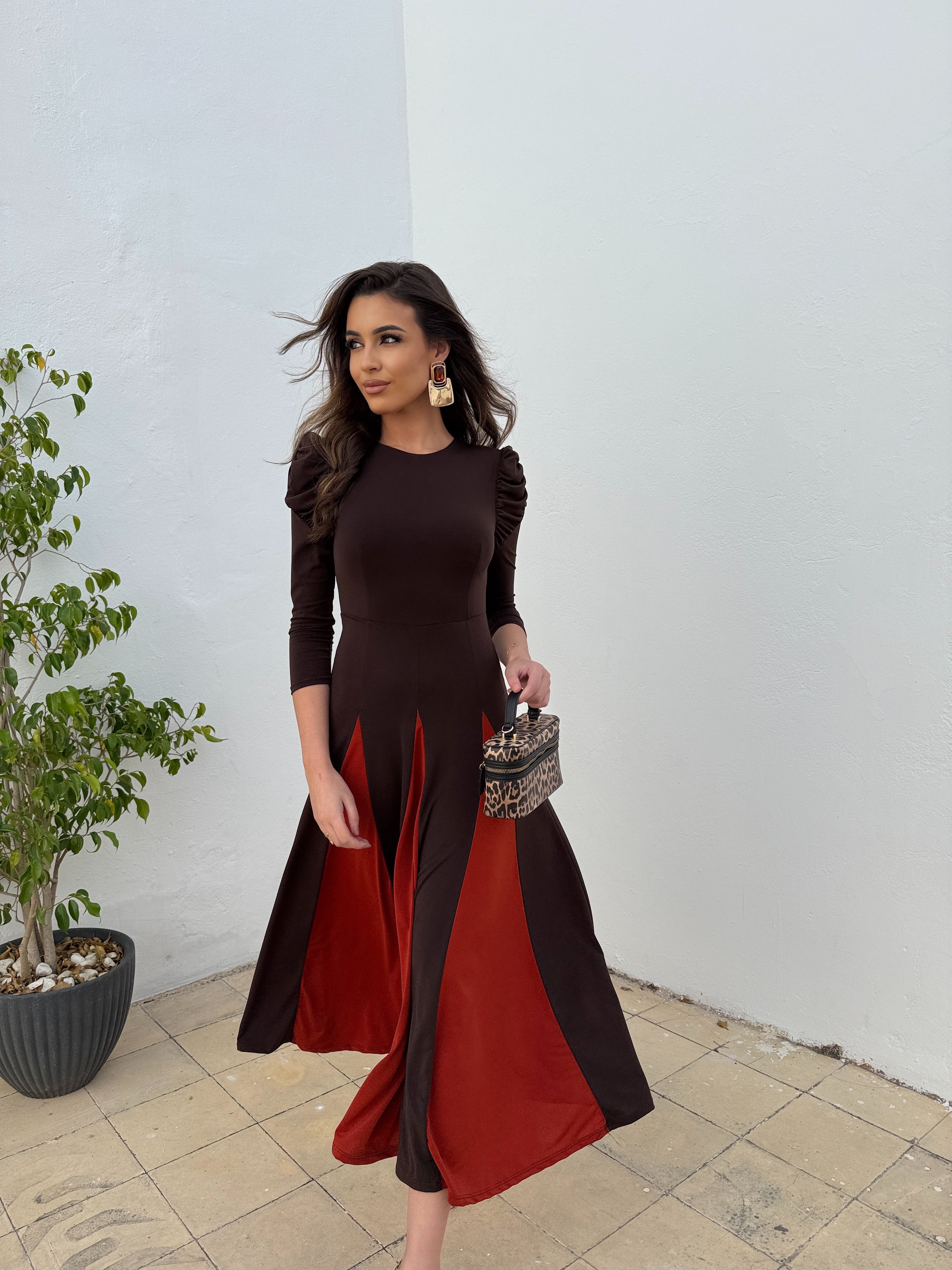 Vestido Tita Marrón