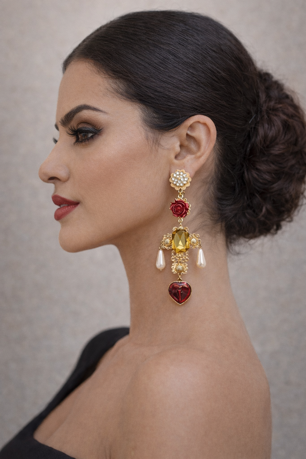 Pendientes de cruces Mía