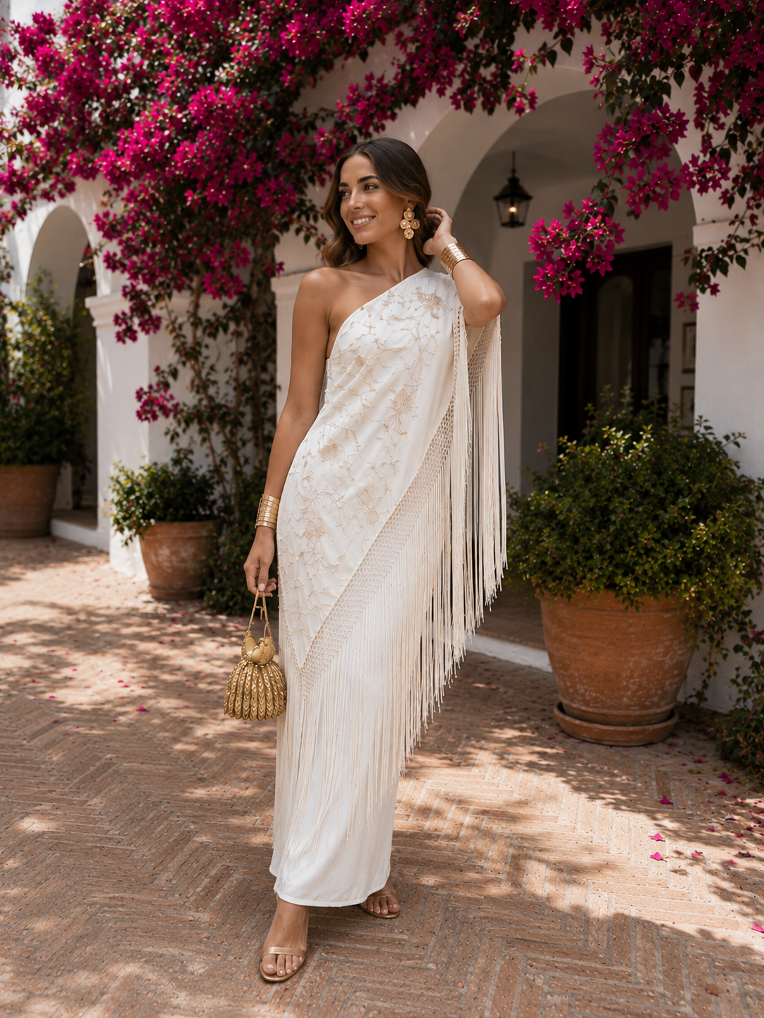 Vestido Pastora Beige