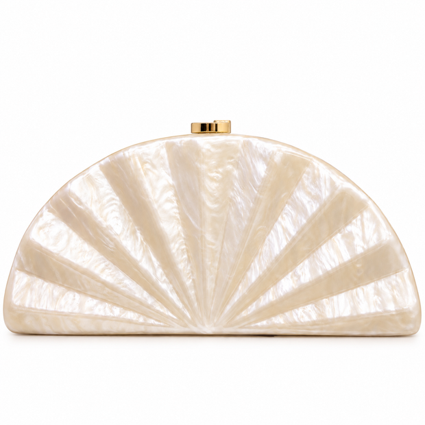 Bolso abanico Nácar