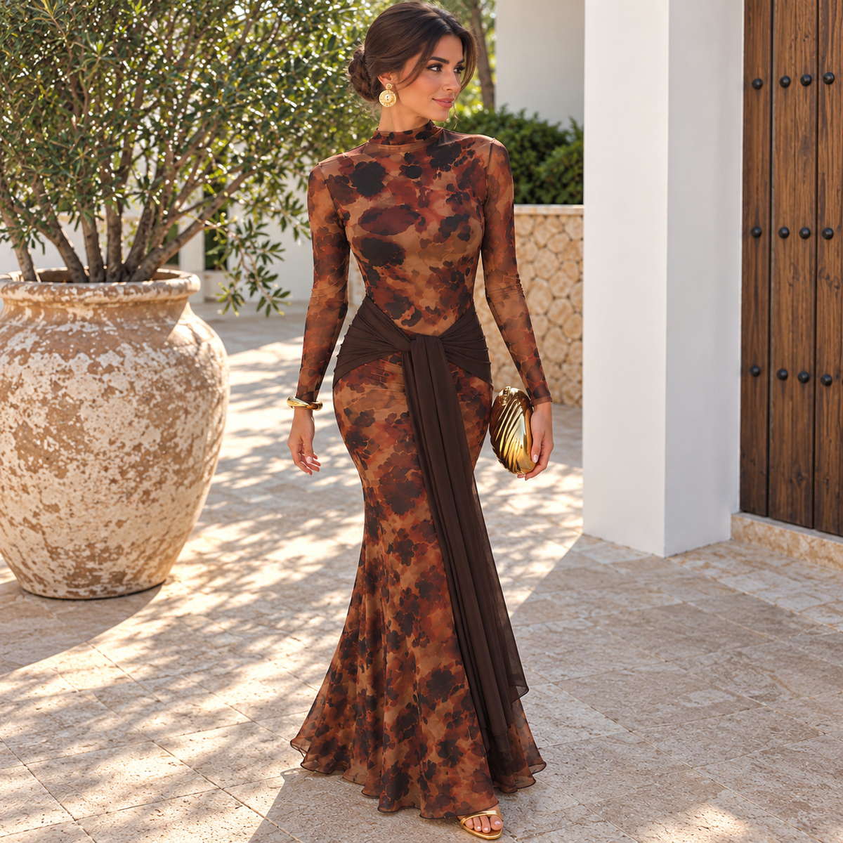 Vestido Naele marrón