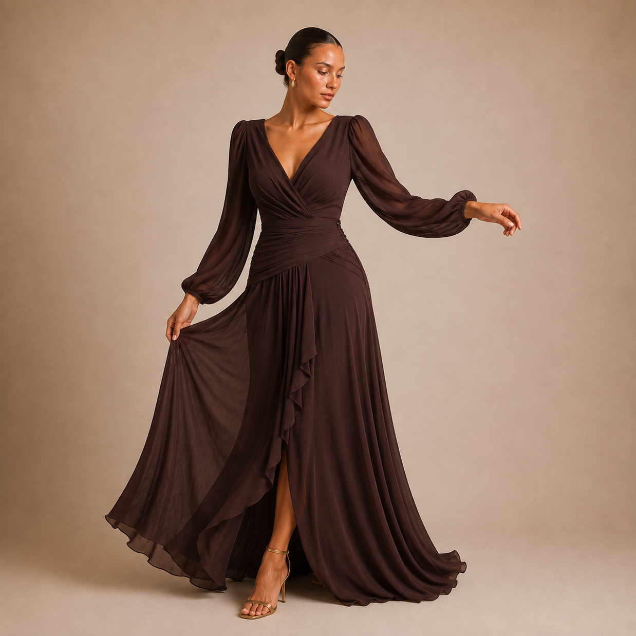 Vestido Miranda Marrón