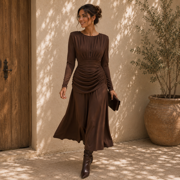 Vestido Avelin marrón