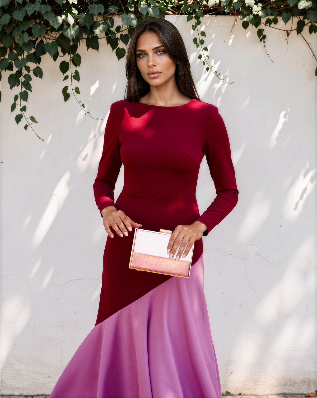 Vestido Clarissa Otoño Burdeos/malva
