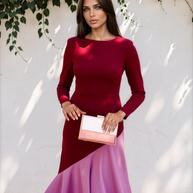 Vestido Clarissa Otoño Burdeos/malva