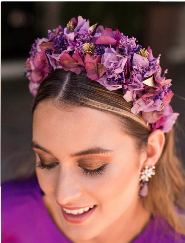 Diadema de flores Camille buganvilla