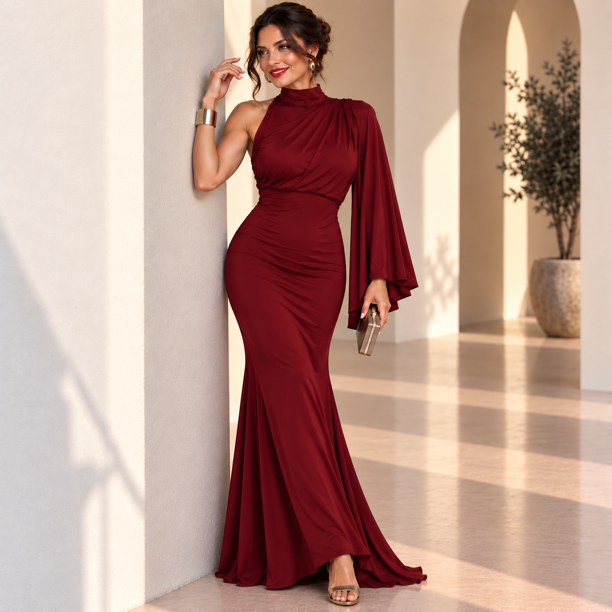 Vestido Desiré Rojo vino