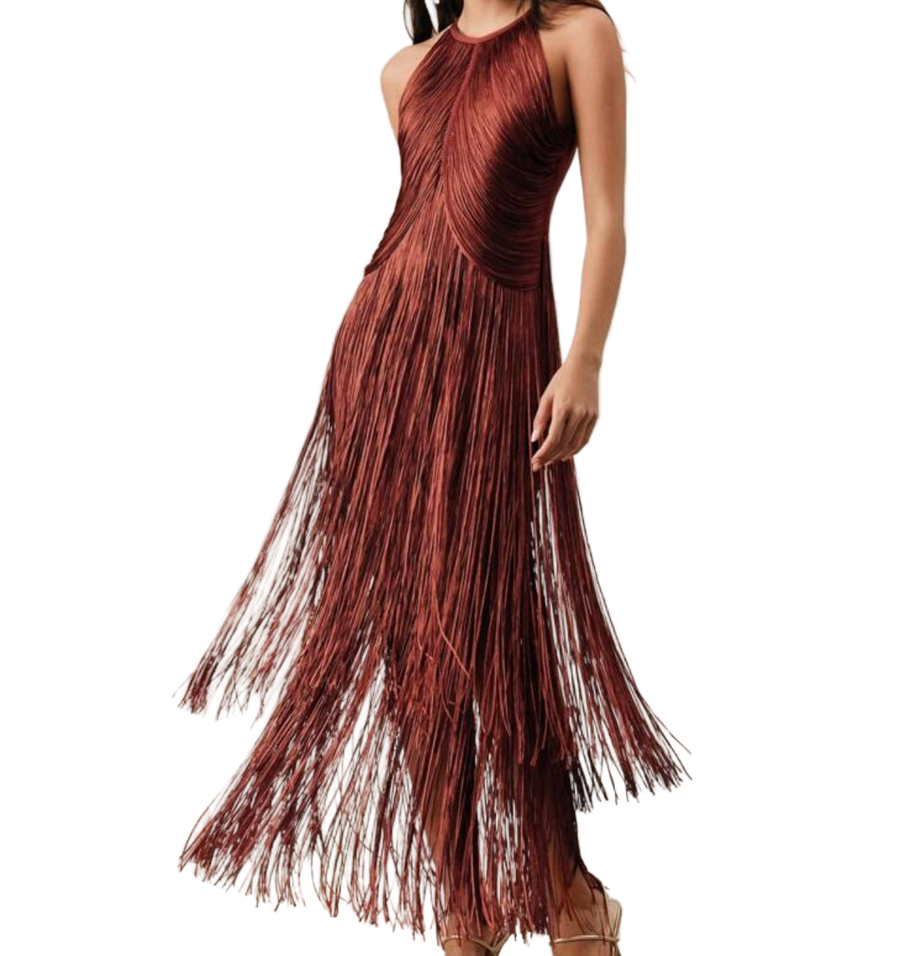 Vestido Laiya Flecos