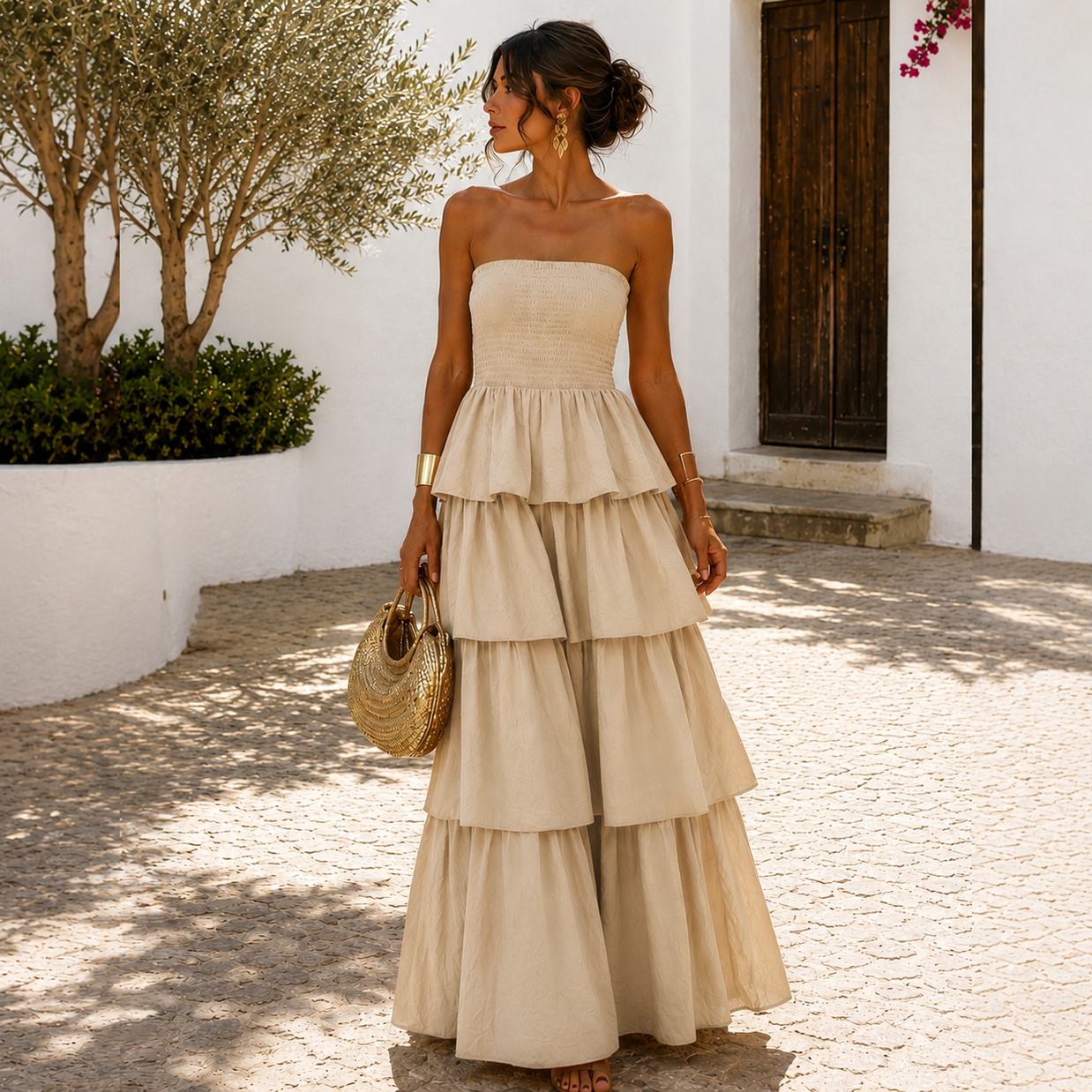 Vestido Candela Beige
