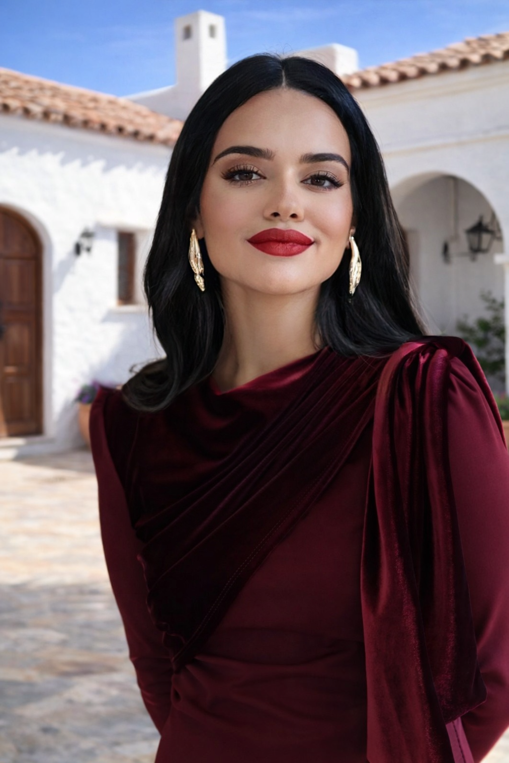 Vestido Alessandra Burdeos