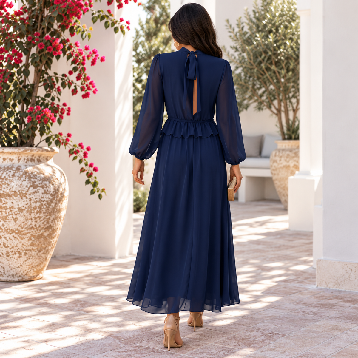 Vestido Cora Azul Marino