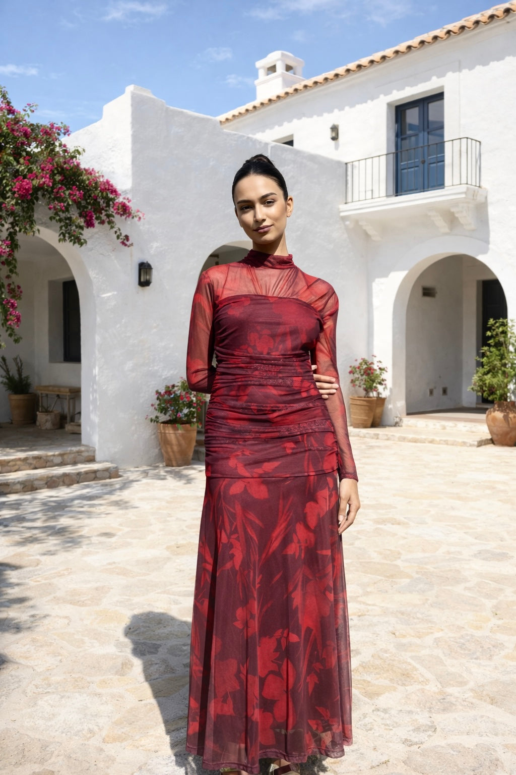 Vestido Meye Burdeos