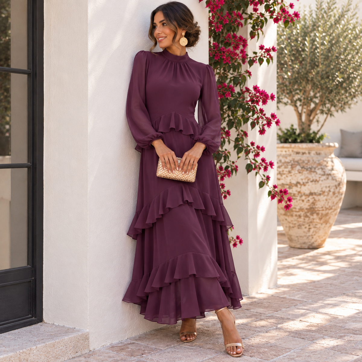 Vestido Cora Berenjena