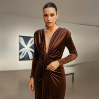 Vestido Lavinia Marrón