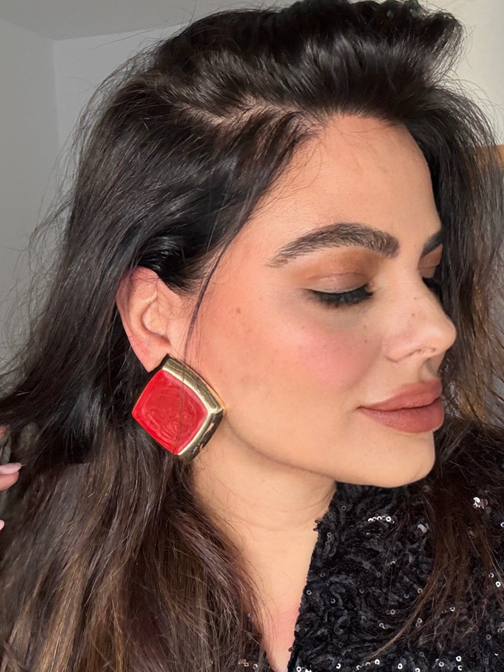 Pendientes Kristine rojos