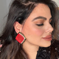 Pendientes Kristine rojos