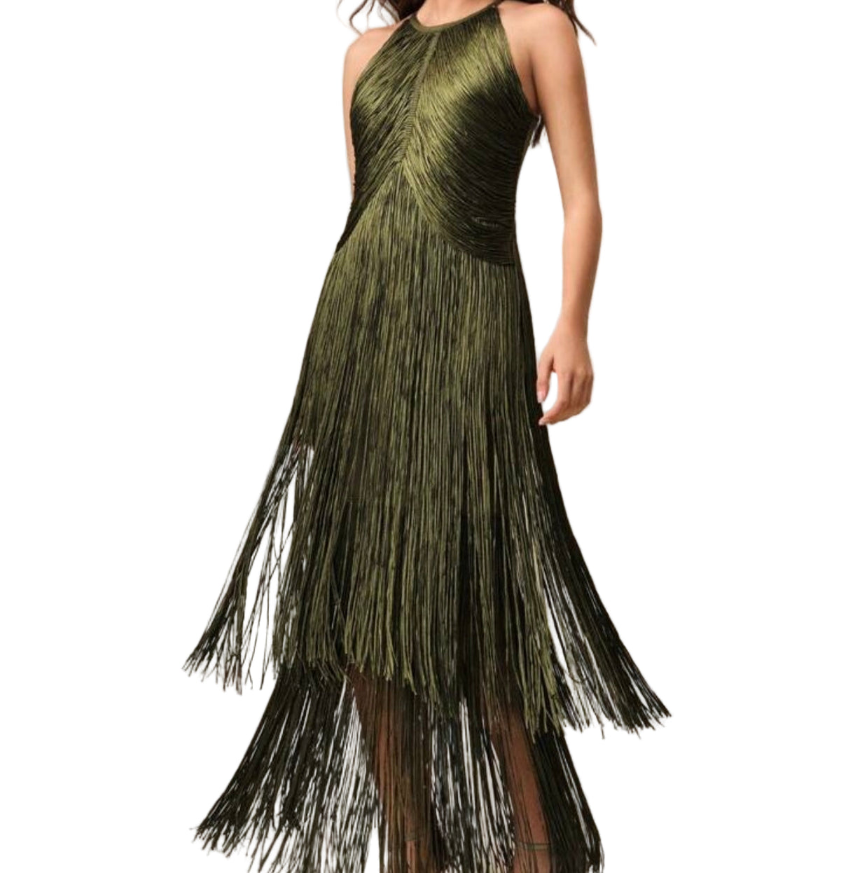 Vestido Laiya Flecos