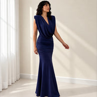 Vestido Gala Azul Marino