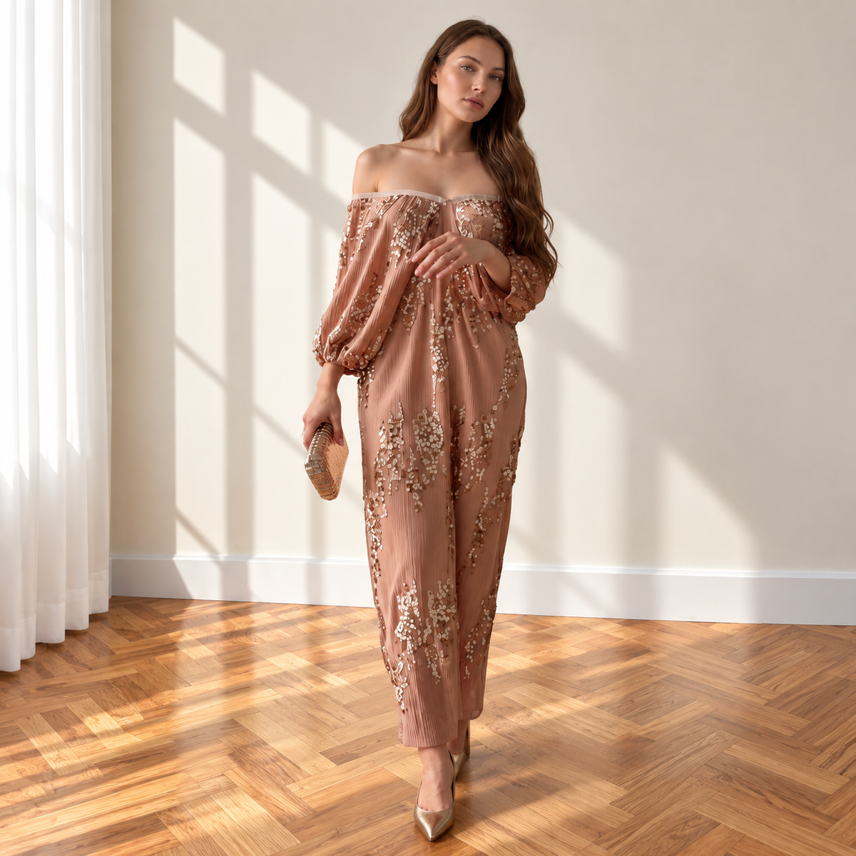 Vestido Mila champán
