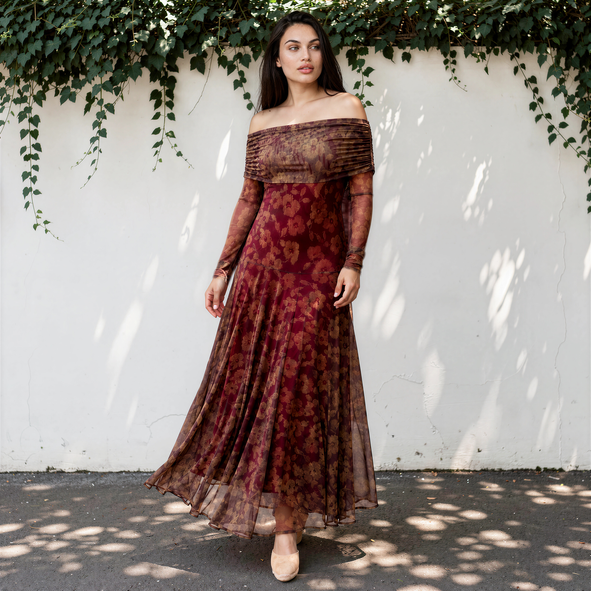 Vestido Catrina vino