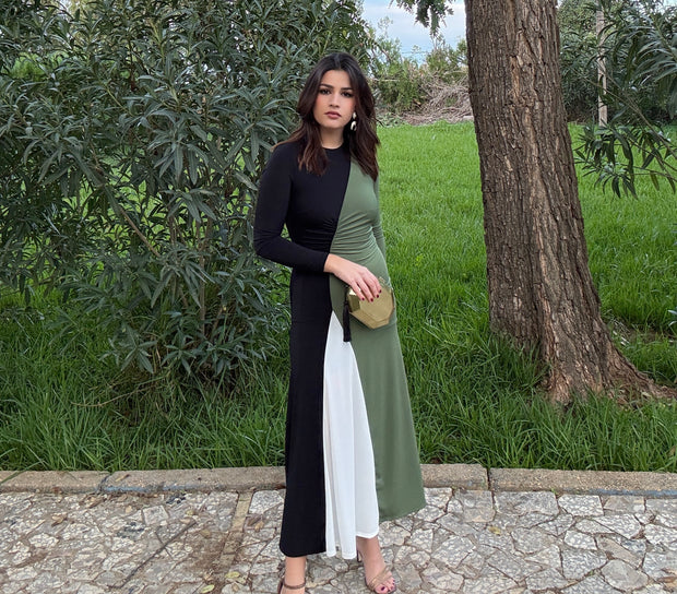 Vestido Tricolor Noa Verde