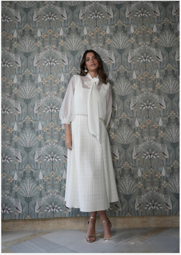 Vestido Perla chanel con blusa gasa