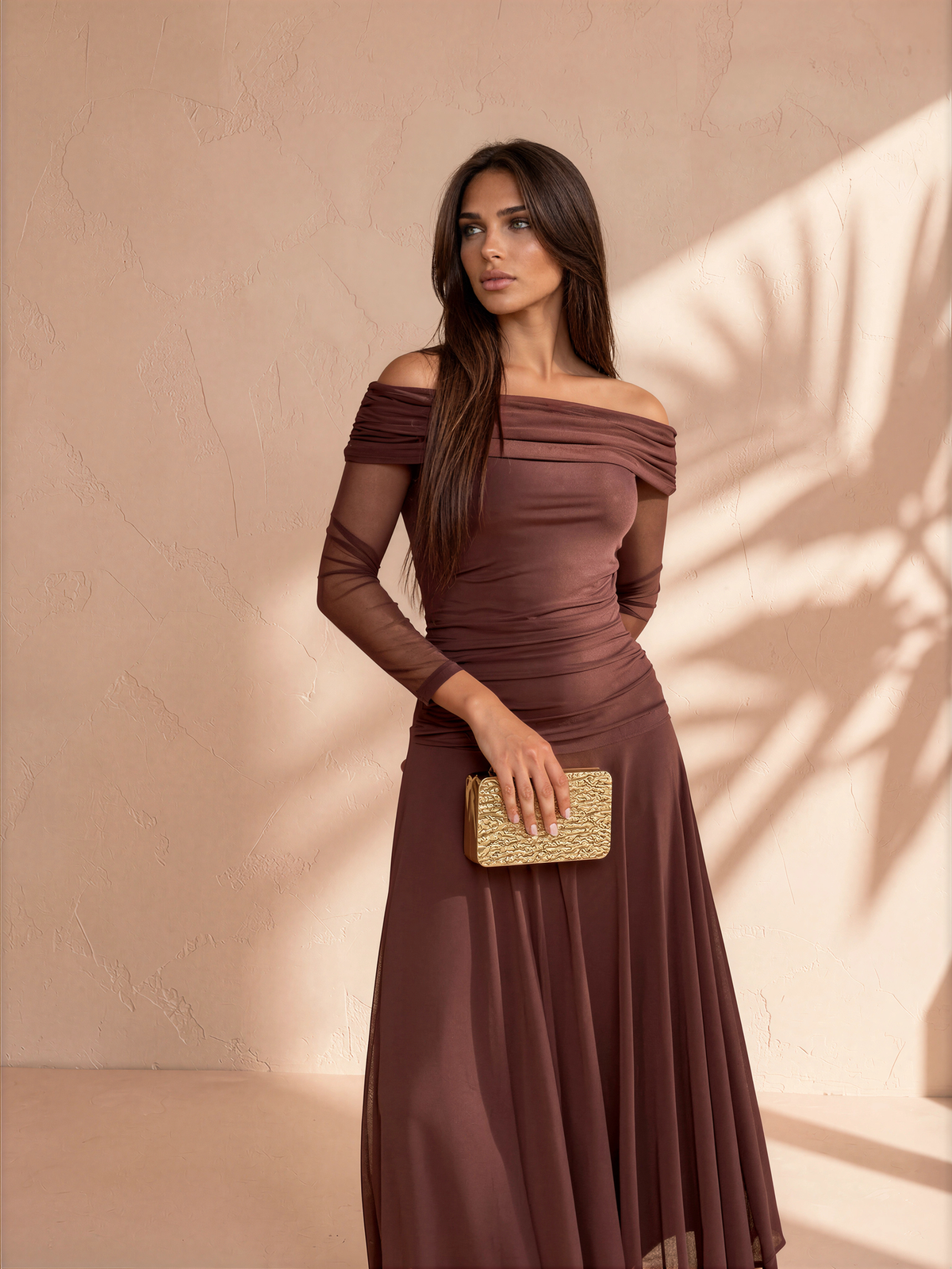 Vestido Teresa Marrón