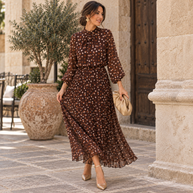 Vestido Miriam Marrón