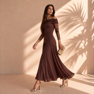 Vestido Teresa Marrón