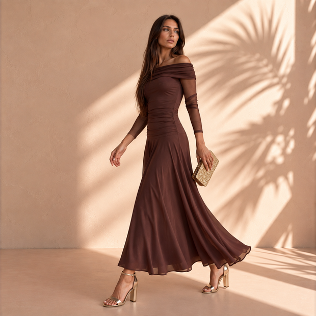 Vestido Teresa Marrón